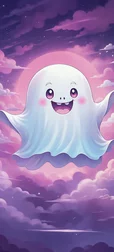 Mischievous Smiling Ghost Wallpaper