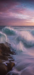 Ocean Sunset Panorama Wallpaper