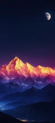 Midnight Mountain Ridge Wallpaper