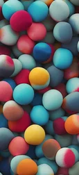 Multicolored Balls Pattern Wallpaper