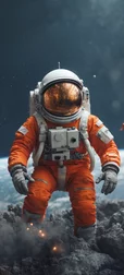 Astronaut in front of the Earth Wallpaper