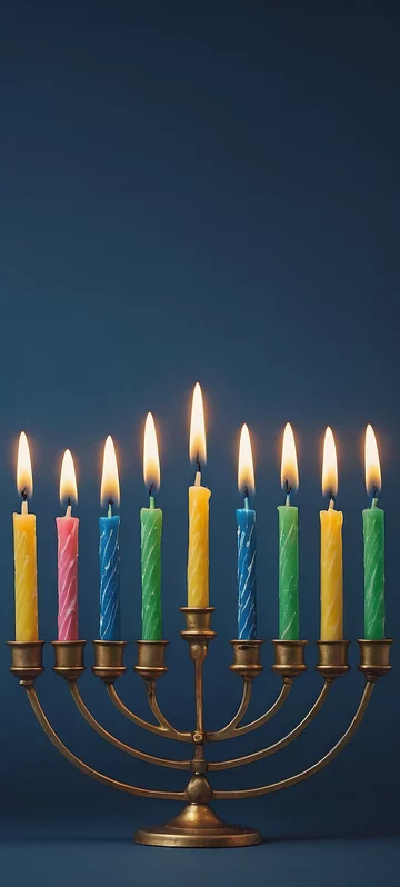 Hanukkah Candles Wallpaper