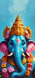 Ganesh Head Illustration