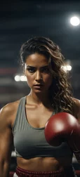 Fierce Woman Boxing Background