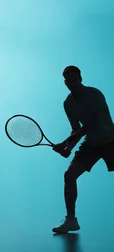 Silhouette Tennis Player Background