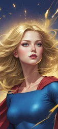 Supergirl Retro Style Background