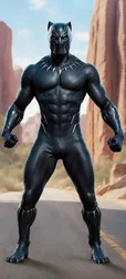 Thor as Black Panther Image