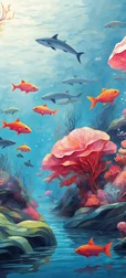 Magical Aquatic Cartoon Background