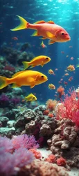Coral Fish Elegance Background