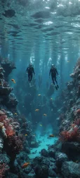 Divers & Mysterious Sea Background
