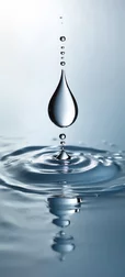 Water Drop Falling with Ripples