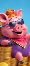 Pig in Crown Background