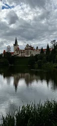 Castle By River Landscape 