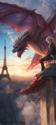 Eiffel Tower - Boy & Dragon