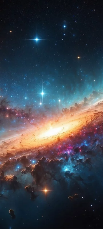 Bright Space Nebula Background