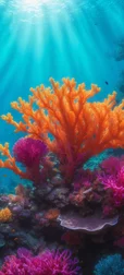 Vibrant Underwater Corals Wallpaper
