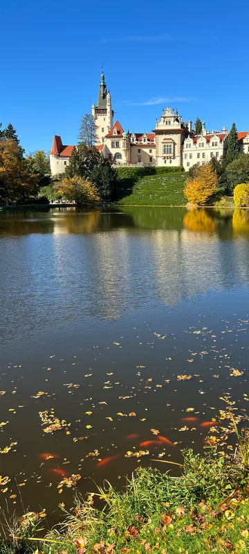 Castle Autumn Lake Image