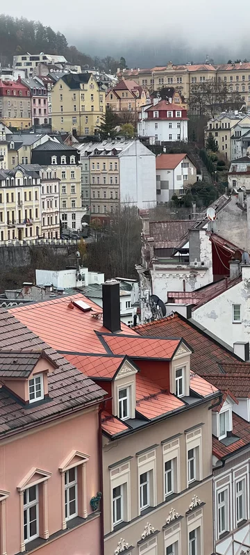 Town Cloudy Day Background