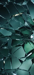 Cracked Glass Green Fantasy