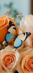 Colorful Flowers Butterfly Wallpaper