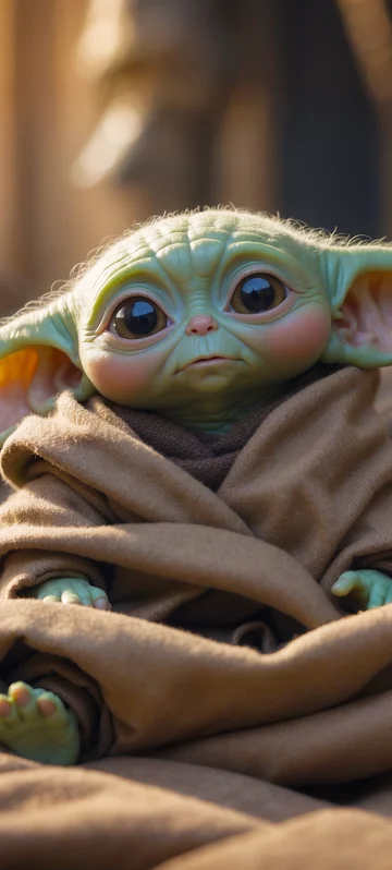 Sad Baby Yoda Wallpaper