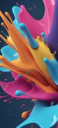 Colorful Splash 3D Wallpaper