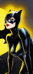 Catwoman and Batman Logo Image
