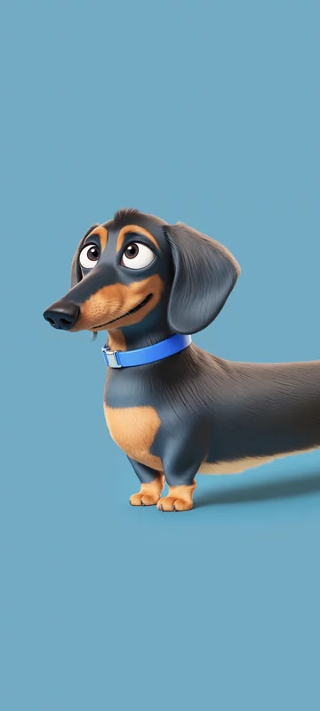 Silly Dachshund Cartoon Screen