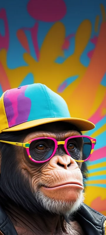 Chimpanzee with Sunglasses Screen