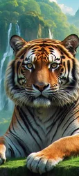 Tiger Waterfall Background