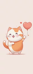 Happy Cat Screen Illustration
