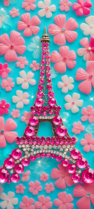 Pink Eiffel Tower Wallpaper