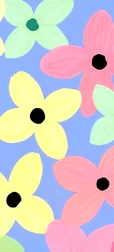 Colorful Flowers Preppy Wallpaper