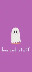 Cute Ghost Purple Wallpaper