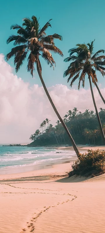 Preppy Ocean Palm Trees