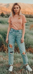 Preppy Woman Mountain Wallpaper
