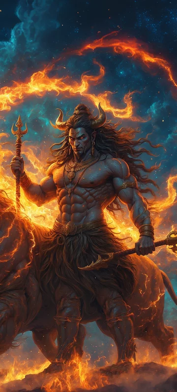 Celestial Shiva Fantasy Wallpaper