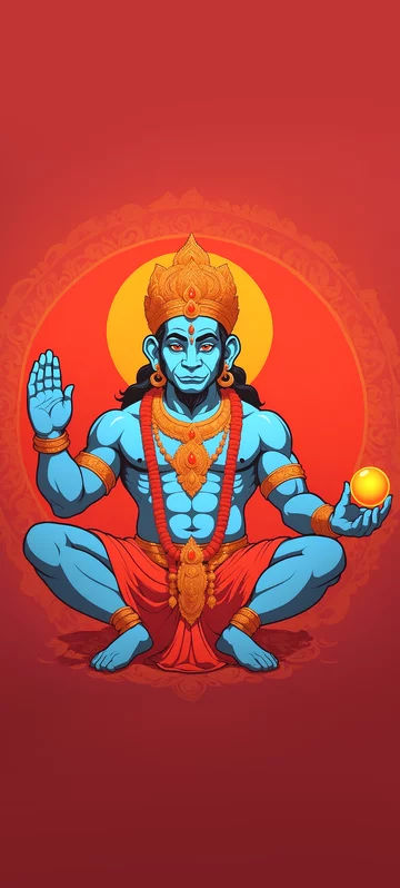 Hanuman Outline Wallpaper