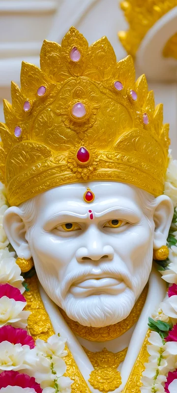 Sai Baba Garland Background