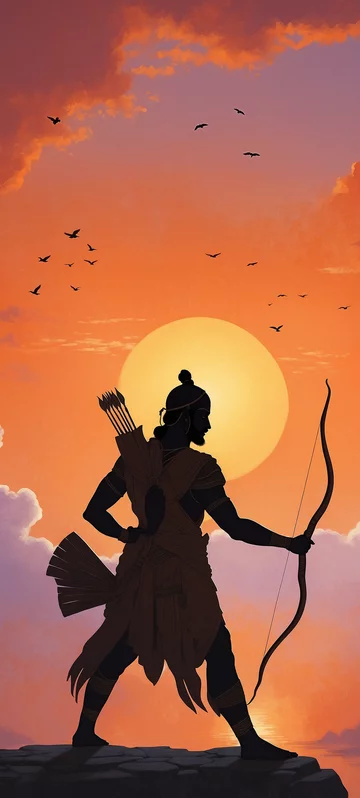 Shree Rama Sunset Background