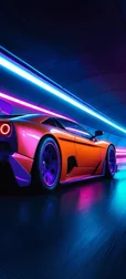 Lamborghini Diablo in Neon Tunnel