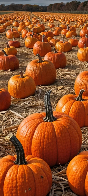 Pumpkin Patch in Autumn Screen Image