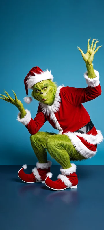 Grinch in Santa Costume Art Image