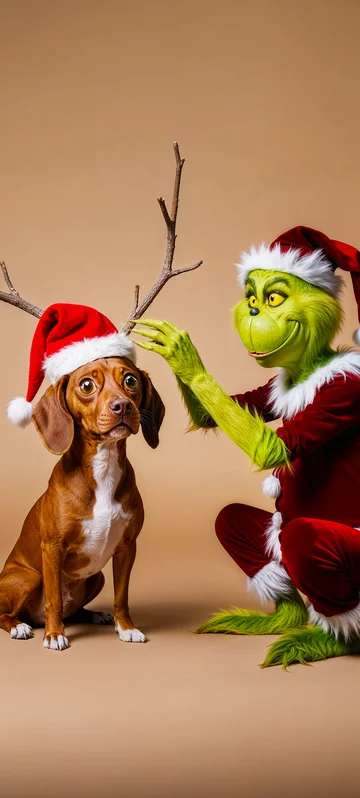 Grinch & Dog's Funny Xmas