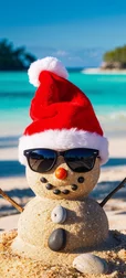 Beach Snowman Wallpaper