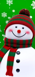 Happy Snowman & Snowflakes Screen