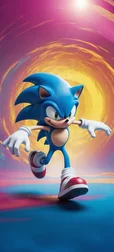 Running Sonic Fantasy Wallpaper
