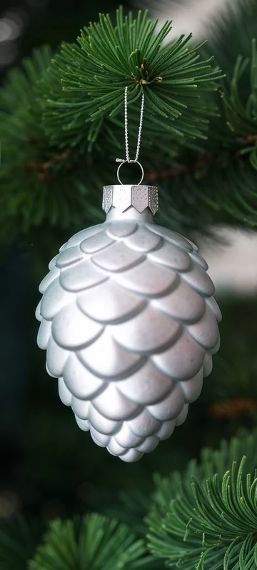 Pine Branch with Ornaments Image