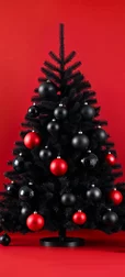 Modern Red & Black Xmas tree Screen 