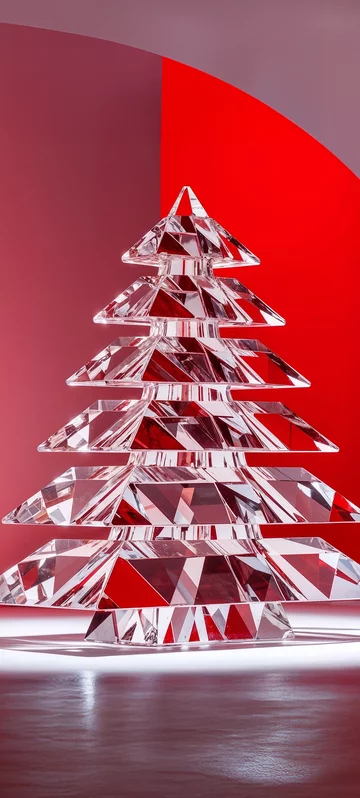 Modern Crystal Tree Sculpture Screen